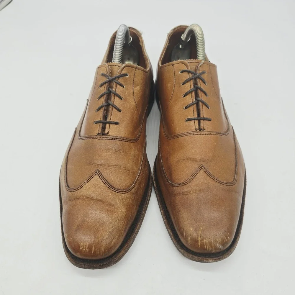 Allen Edmonds Washington Square Mens 10 D Walnut Wingtip Oxford Dress Shoe Brown